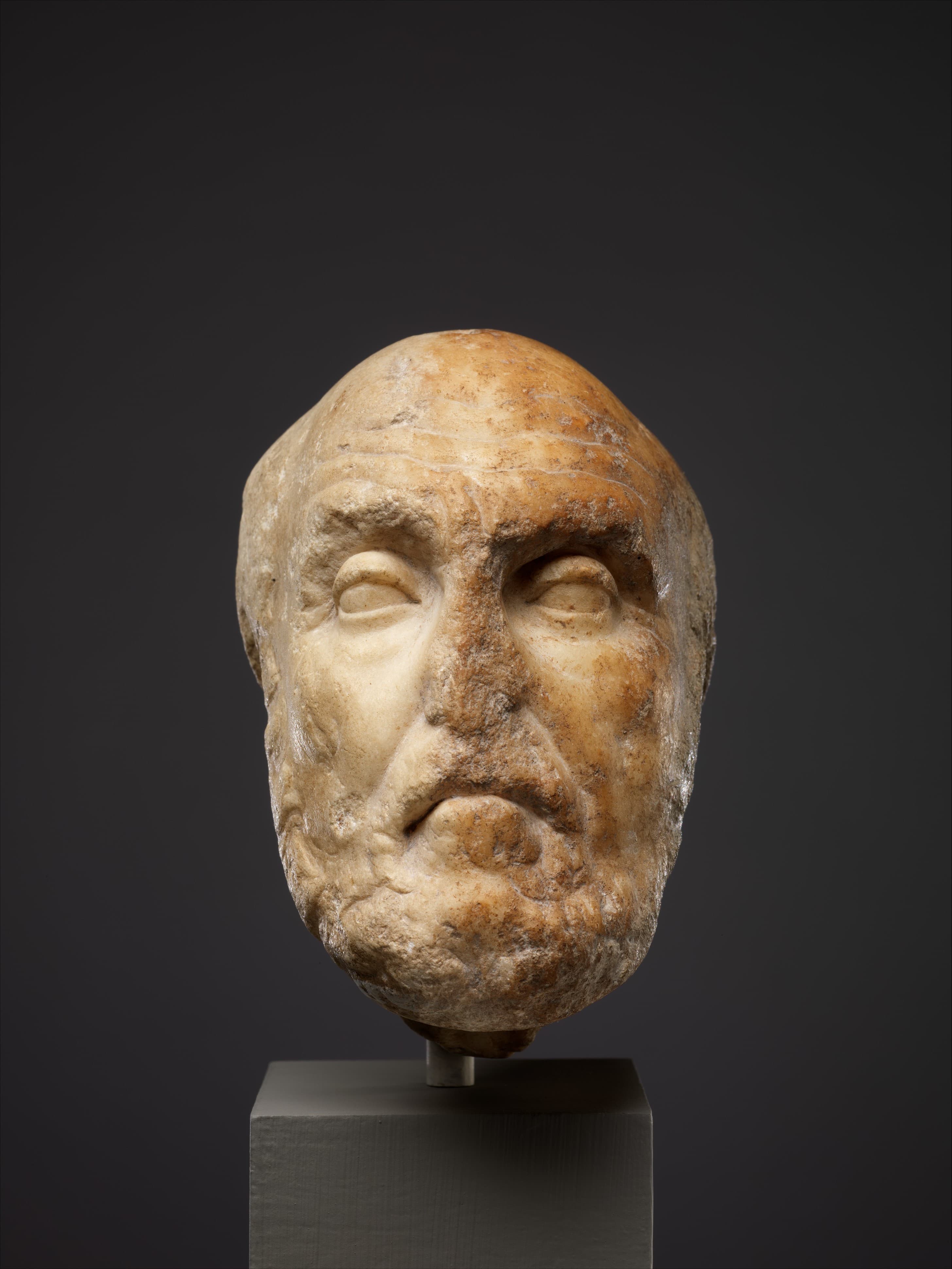 Marble bust of an ancient philosopher — pre-launch